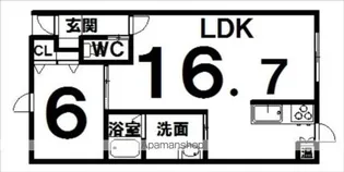 プレジール【3階】の間取り
